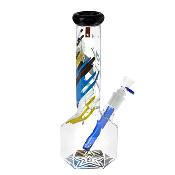 Famous Design Beaker Water Pipe | 12" | 14mm F | Octagon