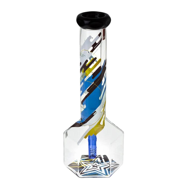 Famous Design Beaker Water Pipe | 12" | 14mm F | Octagon