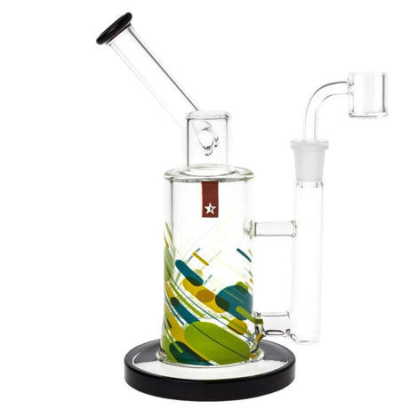 Famous Design Versuz Dab Rig 8" with Honeycomb Percolator and 14mm Female Joint, Side View