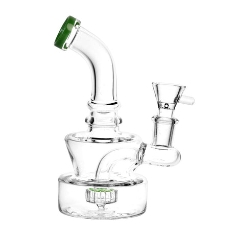 6" Fat Bottom Mini Water Pipe with 14mm Female Joint, Borosilicate Glass, Front View