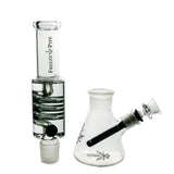 Freeze Pipe Beaker Bong with 45-degree joint and medium size, front view on white background