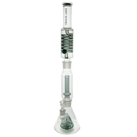 Freeze Pipe Bong Dual with glycerin coil for cool smoke, front view on white background