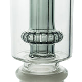 Close-up side view of Freeze Pipe Bong Dual with clear glass and 18-19mm joint size