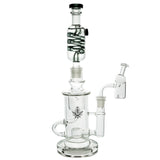 Freeze Pipe Klein Recycler Dab Rig with Quartz Percolator and Recycler Design, Front View
