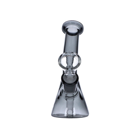Frosty Hits Mini Bong with Bent Neck in Teal - 5" Beaker Water Pipe Front View