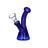 Frosty Hits Mini Bong - 5" Bent Neck Beaker Water Pipe in Navy - Side View