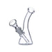 Frosty Hits Mini Bong - 5" Bent Neck Beaker Water Pipe in White, Portable Design