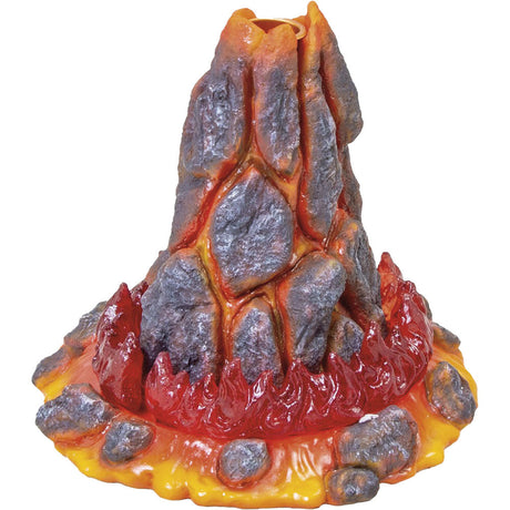Fujima Volcano-Shaped Backflow Incense Burner with LED Light Feature, 6" Height