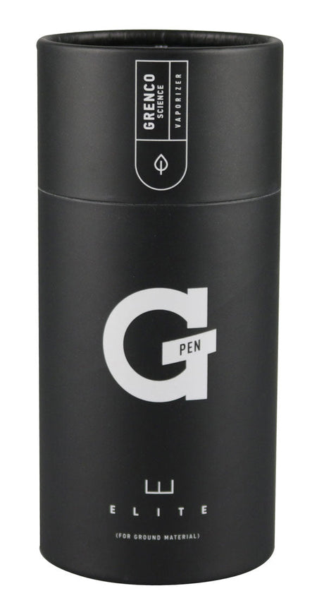 G-Pen Elite Dry Herb Vaporizer in black, front view, with digital temperature display