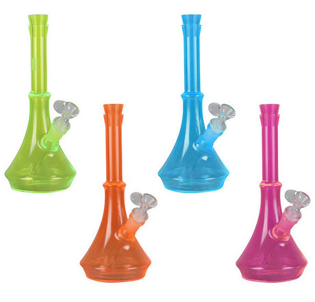 Genie Glow Water Pipe - Third Wish in various colors with heavy wall borosilicate glass, front view