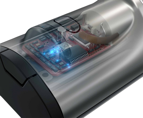 GHOST Vapes MV1 Herb & Wax Vaporizer cutaway view showcasing internal technology