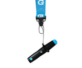 Cookies x G Pen Gio Lanyard in black and blue with secure clasp, front view on white background