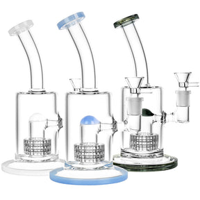 Glacier Matrix Perc Water Pipes 8.75" with Borosilicate Glass and 14mm Female Joint
