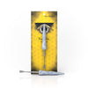 Honeybee Herb Swirl Tide Dab Tool in Blue with Sleek Design - Front View on Branded Packaging