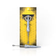 Honeybee Herb Swirl Tide Dab Tool in Blue with Sleek Design - Front View on Branded Packaging