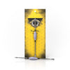 Honeybee Herb Purple Oval Dab Tool with Sleek Design - Front View on Yellow Background