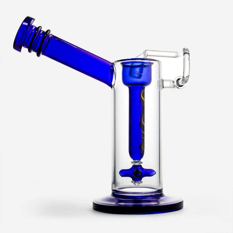 PILOT DIARY Hephaestus Swing Arm Dab Rig in Blue - Front View on White Background