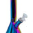 Glassic 8'' Iridescent Rainbow Beaker Bong with Pearlescent Purple Accents, Front View