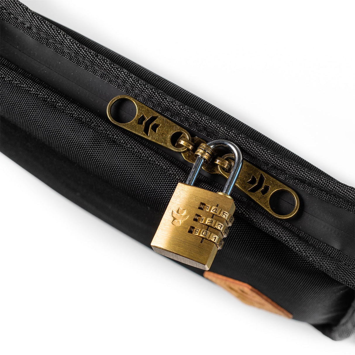 Close-up of The Gordo Smell Proof Pouch by Revelry Supply with secure lock