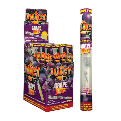 Juicy Jays Hemp & Flax Rolling Cones 24pk - Variety Flavors w/ Reusable Tip