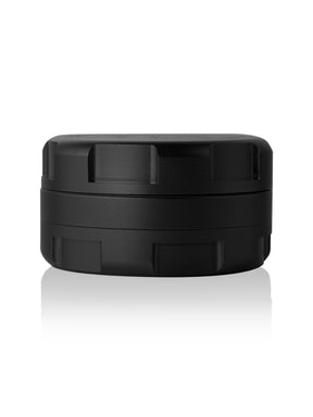 GRAV 3 Piece Grinder in Black, Compact Aluminum Design, Front View on White Background