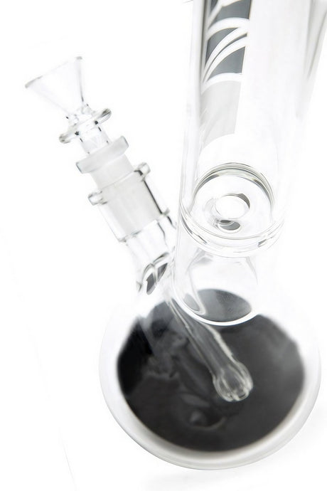 Close-up of GRAV 12" Beaker Bong with Ice Catcher, Slitted Percolator, and Borosilicate Glass