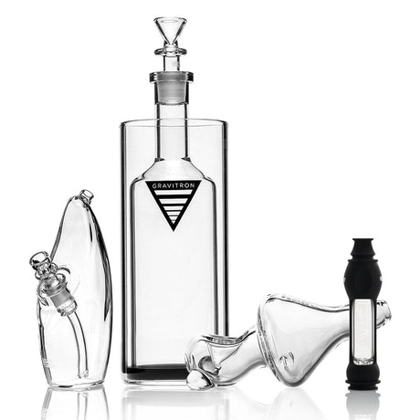 GRAV Collectors Bundle featuring clear beaker, bubble, and spoon borosilicate glass pieces