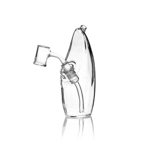 GRAV Dab Starter Kit Bundle featuring clear borosilicate glass dab rig with quartz banger, side view