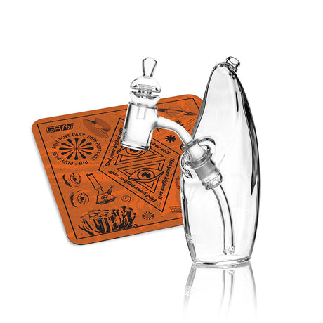 GRAV Dab Starter Kit Bundle featuring Quartz Banger and Carb Cap on Orange Mat
