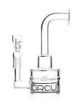 GRAV Double Decker Circuit Dab Rig with Glass on Glass Joint, Front View on White Background