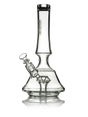 GRAV Empress Water Pipe, Clear Borosilicate Glass, 13" Tall, Front View on White Background