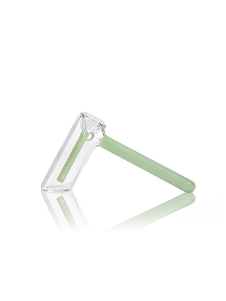 GRAV Hammer Bubbler in Mint Green, Side View on Seamless White Background