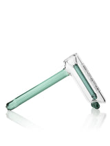 GRAV Hammer Style Bubbler with Lake Green Accents and Slitted Percolator - Side View
