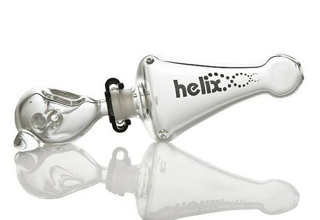 GRAV Helix Bubbler 3-in-1 Multi Pack, Clear Borosilicate Glass, Portable Design, Side View