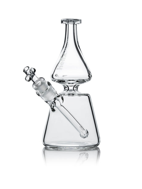 GRAV Helix Clear Beaker Base Water Pipe with Slit-Diffuser Percolator - Front View