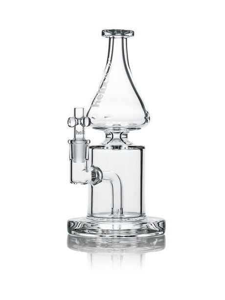 GRAV Helix Clear Straight Base Bong with Fixed Downstem and Slit-Diffuser Percolator, Front View