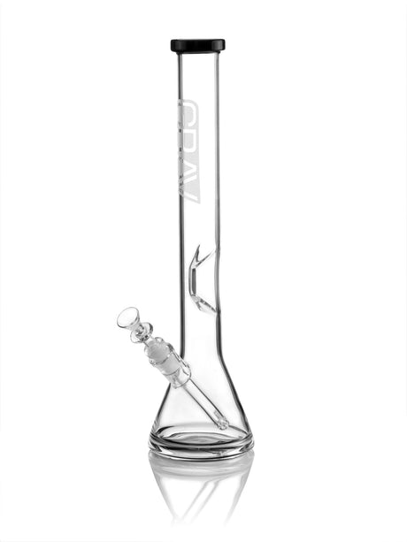 GRAV Large Beaker Base Water Pipe with Black Accents and Slit-Diffuser Percolator - Front View