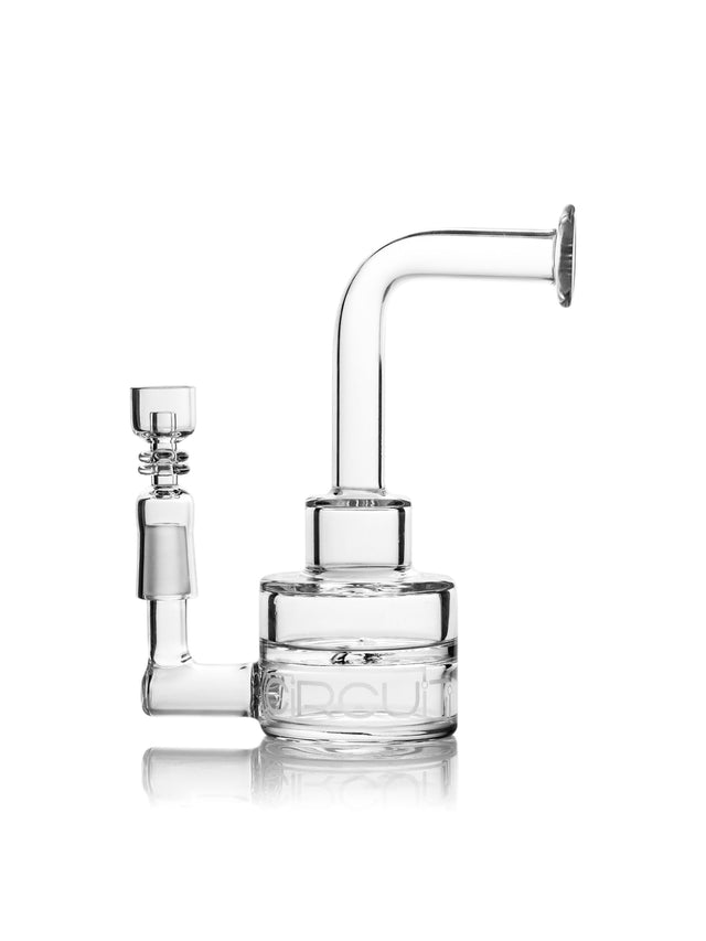 GRAV Large Clear Circuit Rig with 90 Degree Joint for Concentrates, Front View