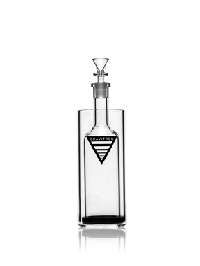 GRAV Medium Gravitron Clear Borosilicate Glass Bong Front View on Seamless White Background