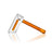GRAV Mini Hammer Bubbler in Amber, Borosilicate Glass, Side View on White Background