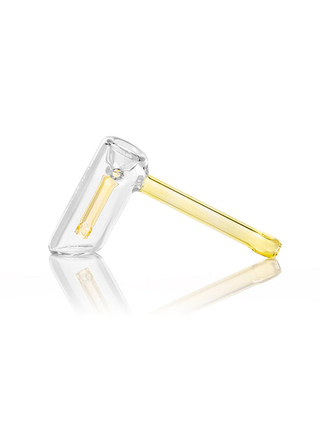GRAV Mini Hammer Bubbler in Fumed Color Changing Glass - Side View on White Background