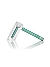 GRAV Mini Hammer Bubbler in Lake Green with clear borosilicate glass, side view on white background