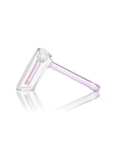 GRAV Mini Hammer Bubbler in Lavender, Borosilicate Glass with Deep Bowl, Side View on White Background