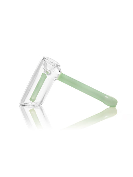 GRAV Mini Hammer Bubbler in Mint Green - Side View on White Background