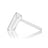 GRAV Mini Hammer Bubbler in White, Side View on Seamless White Background, Portable Borosilicate Glass