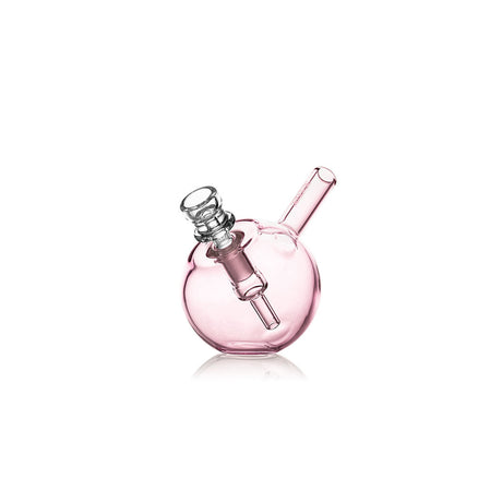 GRAV Mr. Pink Bundle featuring a pink bubble design glass bong, compact and portable, front view on white background