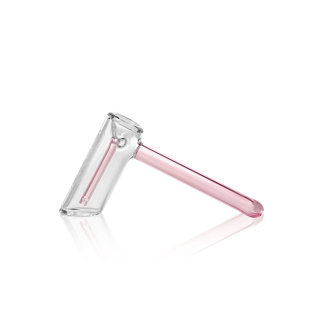 GRAV Mr. Pink Bundle featuring a compact pink bubble chillum - side view on white background