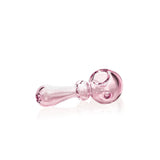 GRAV Mr. Pink Bundle featuring a pink bubble design glass spoon pipe, side view on white background