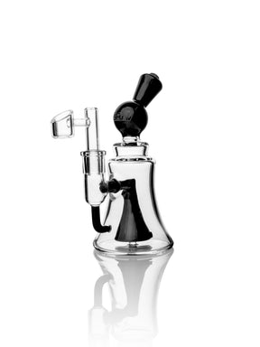 GRAV Orbis Coppa Dab Rig in Black, Beaker Design, 7" Height, 90 Degree Joint, Front View