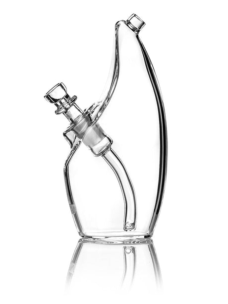 GRAV Rain Bubbler in Clear, Slit-Diffuser Percolator, Glass on Glass Joint, Front View